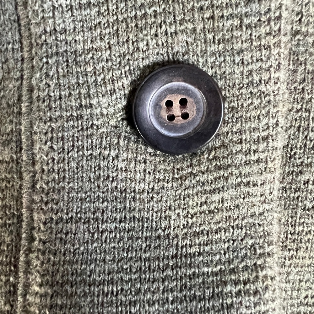 J. Crew Merino Wool Green Button Up Sweater Coatigan Small - Picture 4 of 7